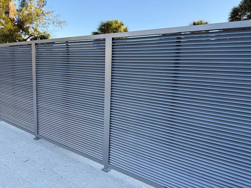 Custom commercial aluminum fencing