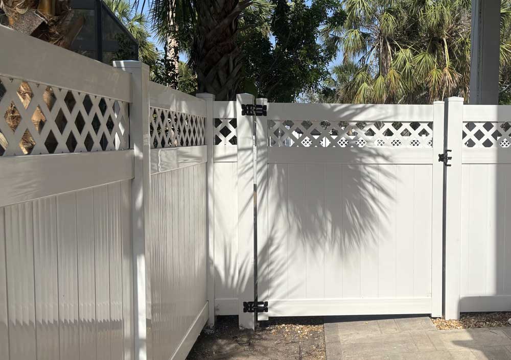 Vinyl Fence with a Gate