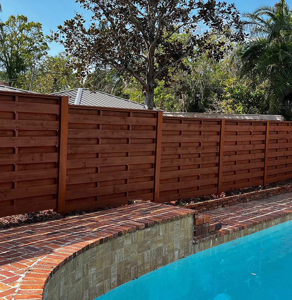 Wood fence