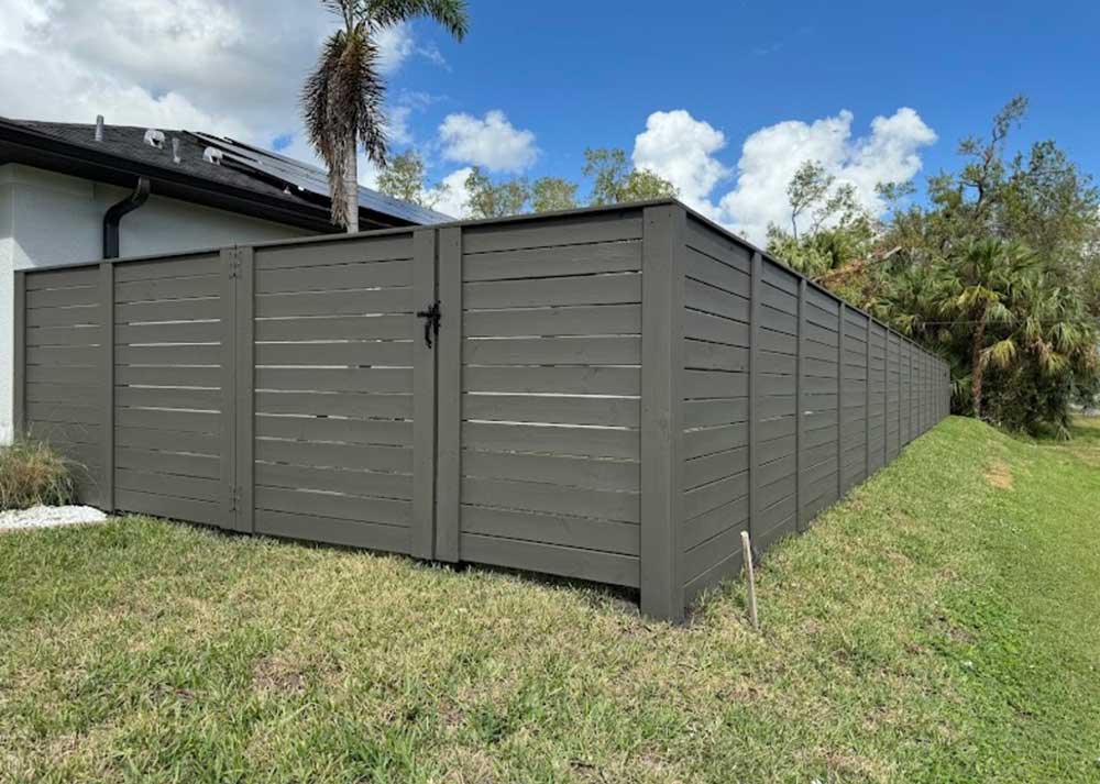Wooden privacy fence