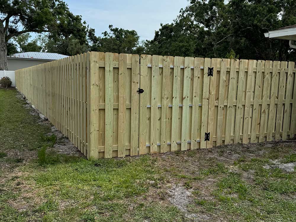 Wood fence
