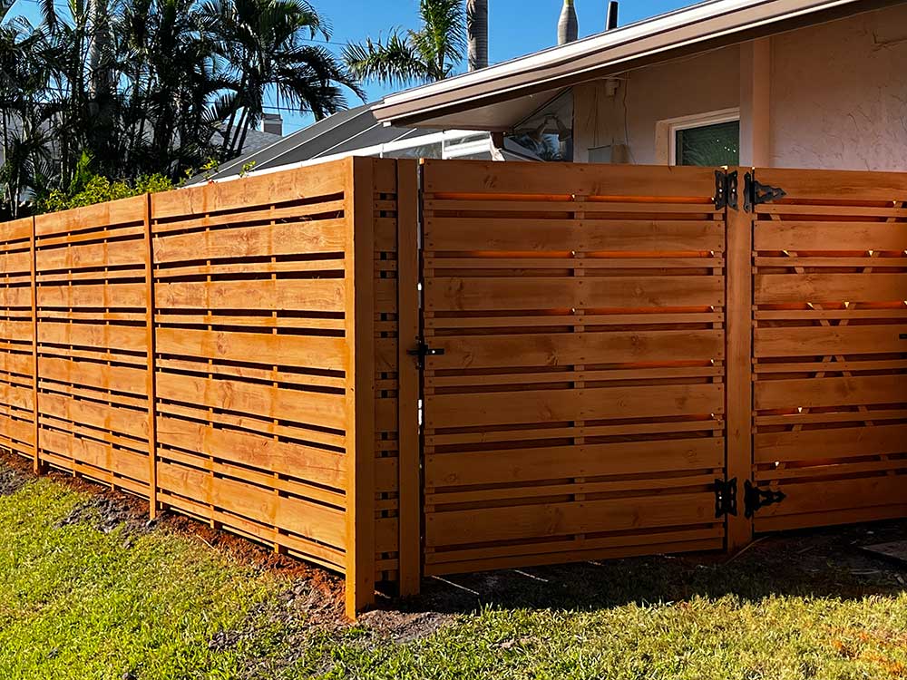 Residential wood fence